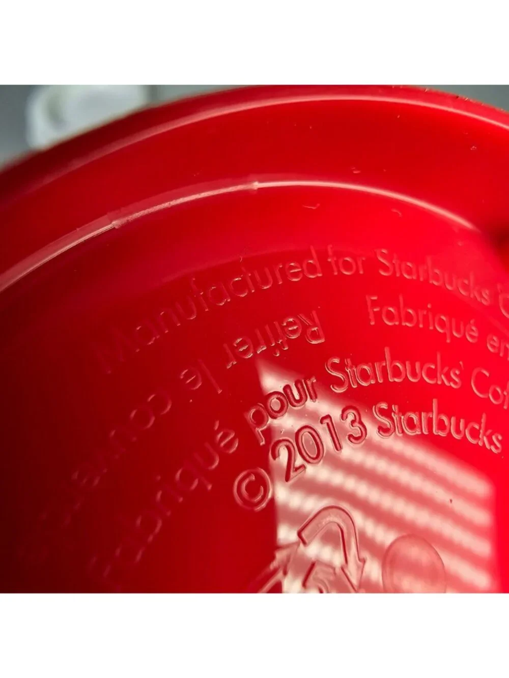 Starbucks Lot of 6 Christmas Holiday 16oz Reusable Cups w/ Lids 2013 Red